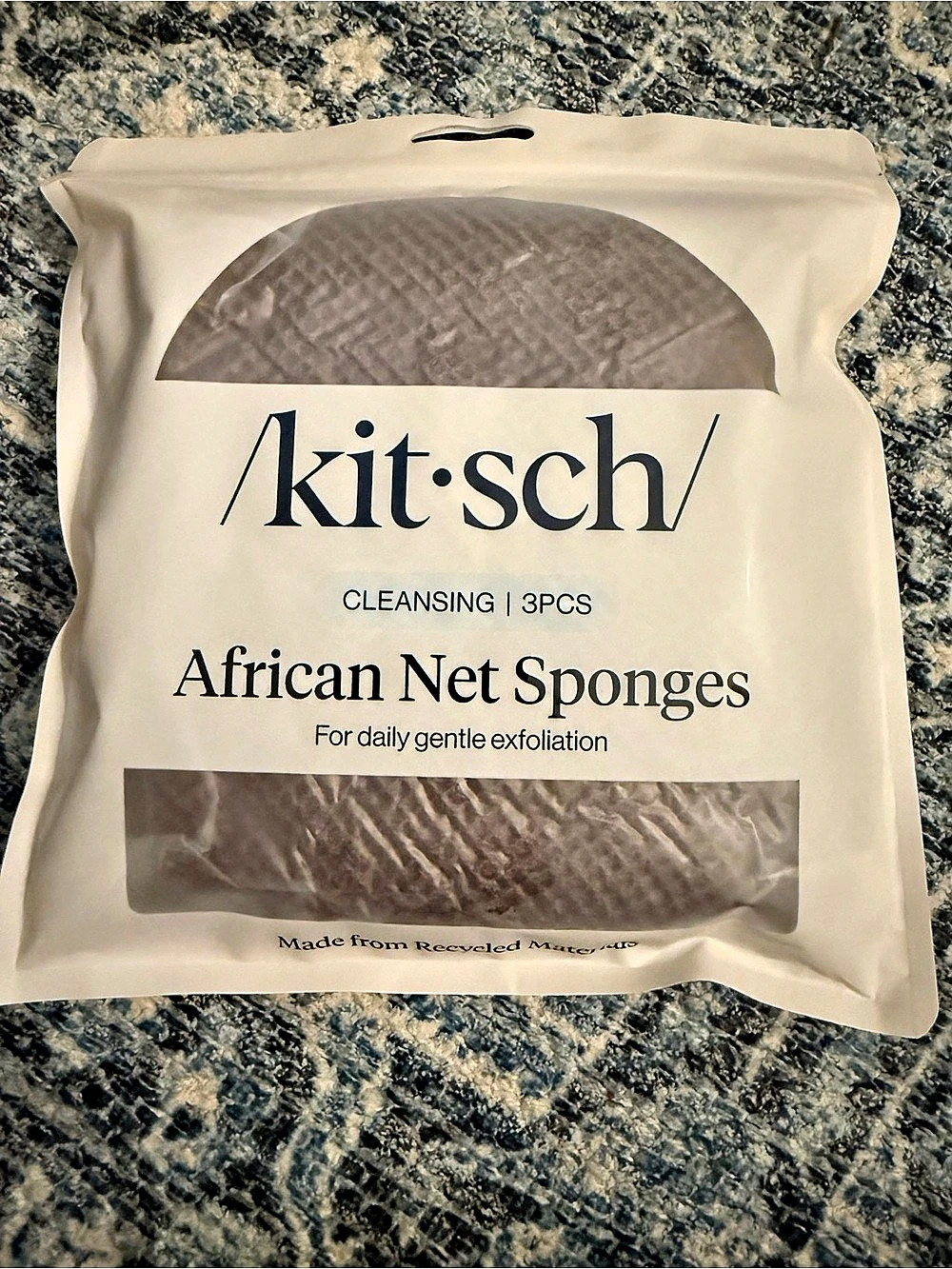 Kitsch African Net Sponges 3-Pack Body Exfoliating Sponges
